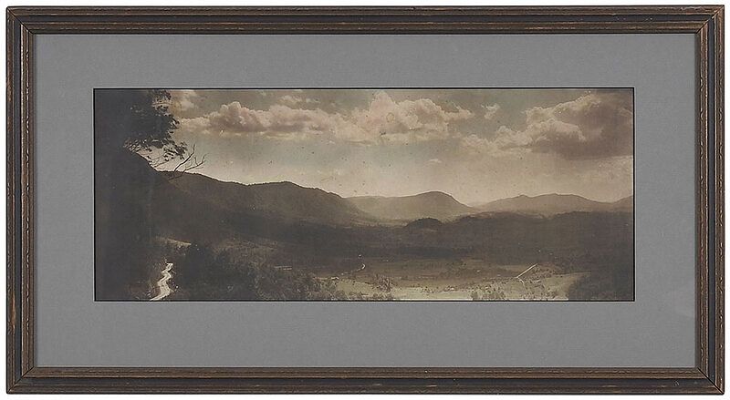 Appraisal: Western North Carolina Panorama American th century Mountain landscape color