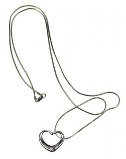 Appraisal: A Ladies Tiffany Co Sterling Heart Necklace A Ladies Tiffany