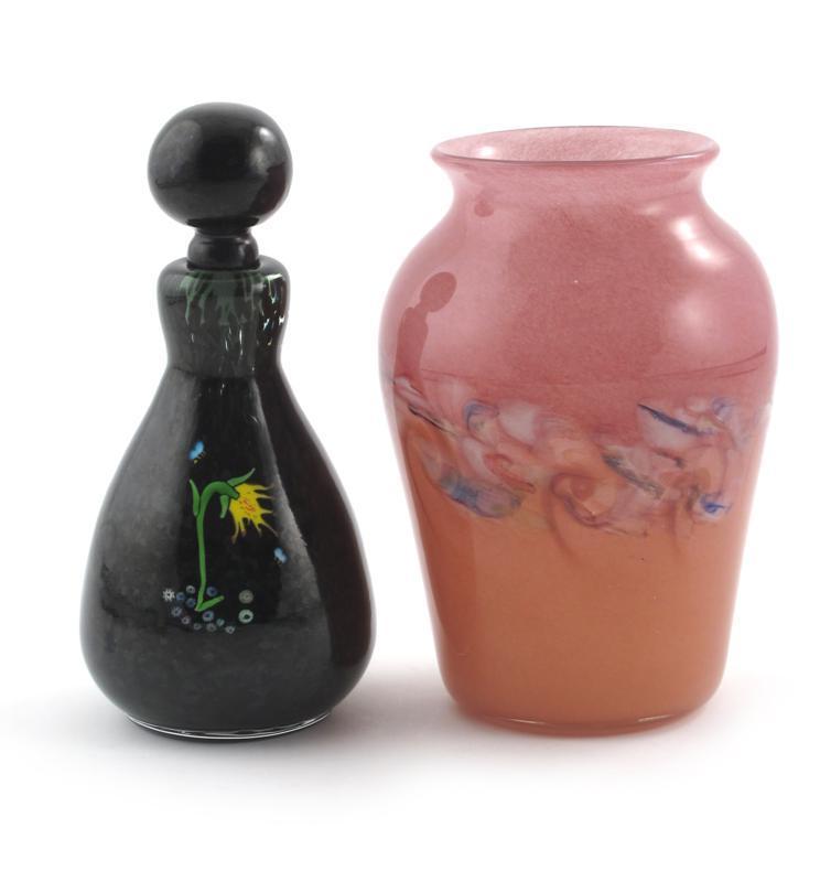 Appraisal: A William Manson Manart glass perfume bottle and stopper