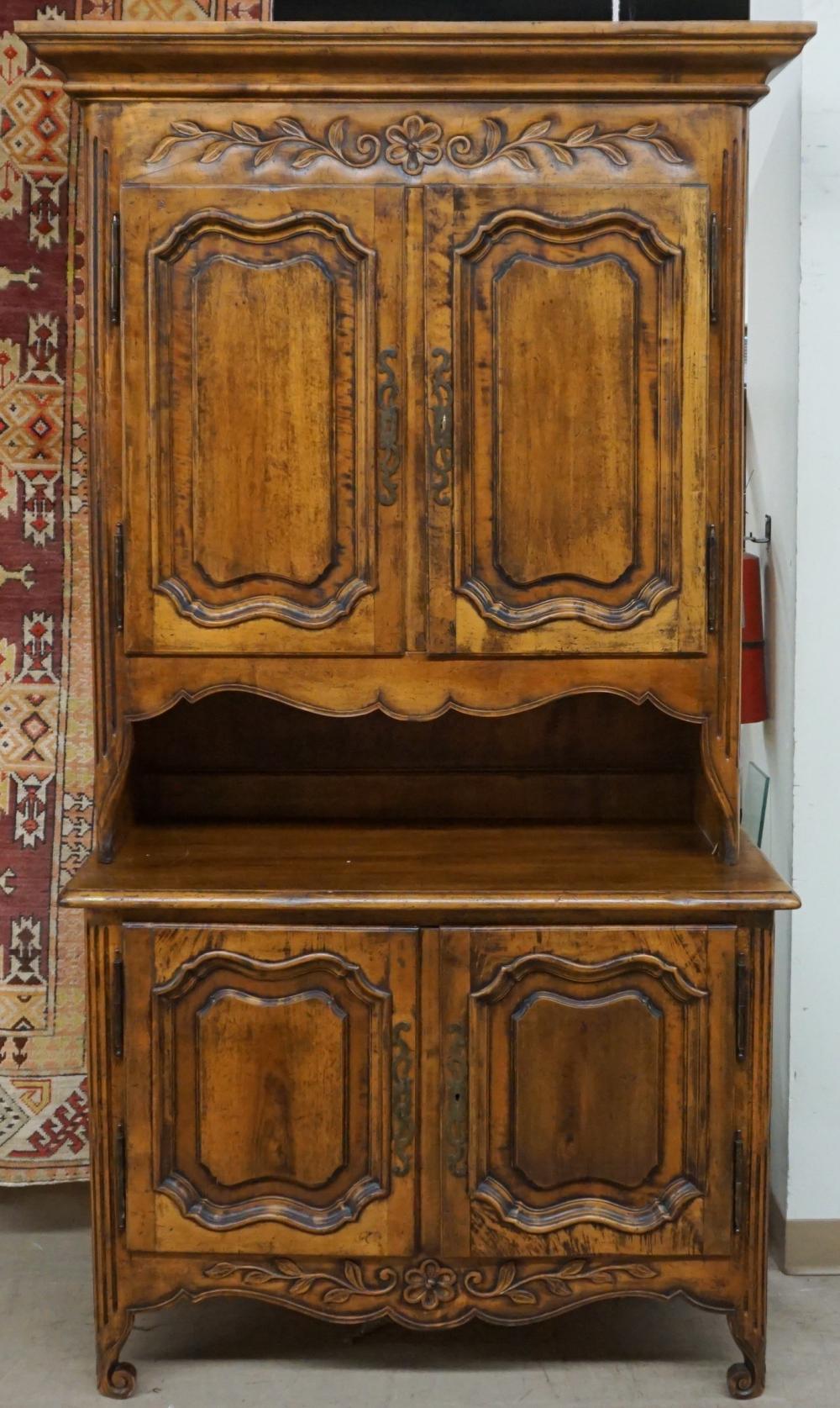 Appraisal: Provincial Style Fruitwood Side Cabinet HWD x x in x