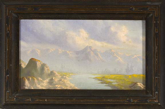 Appraisal: John Califano American - Mountainous River Landscape oil on canvas