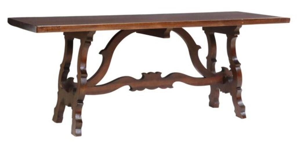 Appraisal: Spanish Baroque style dining table th c having rectangular top