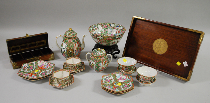 Appraisal: Eighteen Pieces of Chinese Export Porcelain Rose Medallion Tea and