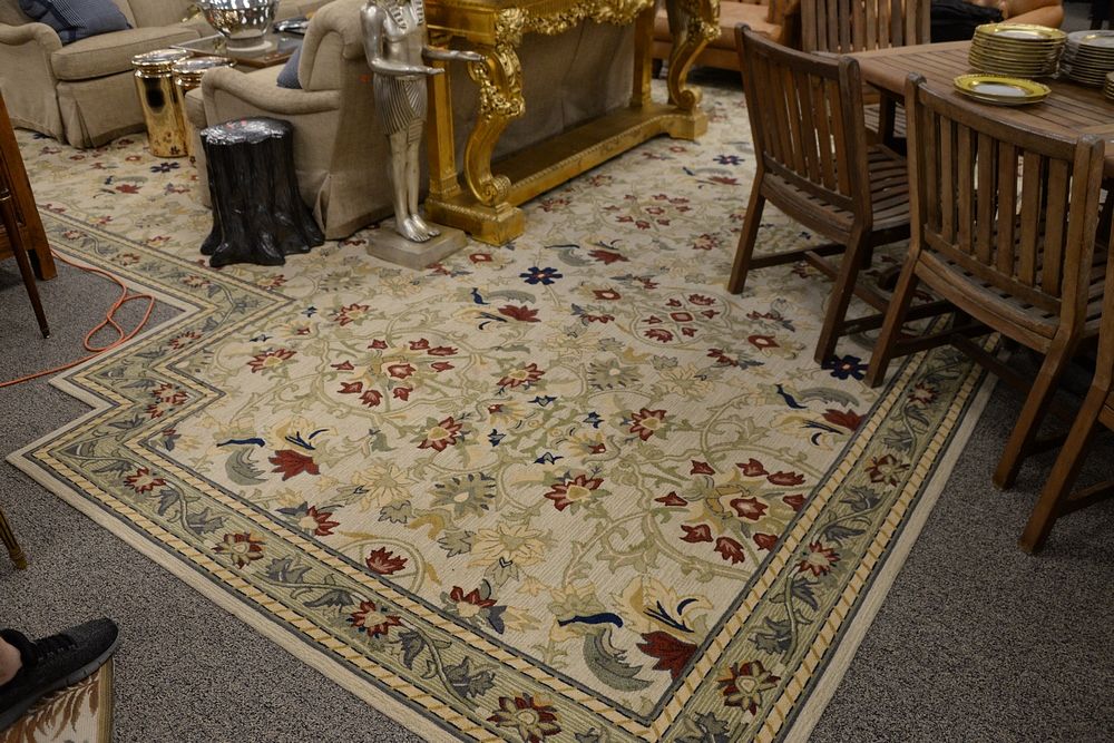 Appraisal: Stark Custom Room Sized Carpet having room cut out that