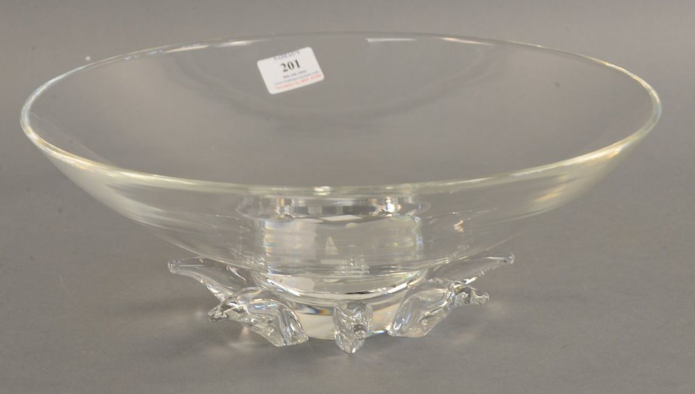 Appraisal: Large Steuben crystal peony bowl signed Steuben dia in Large