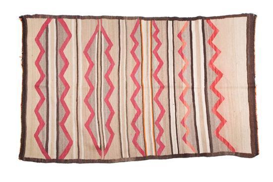 Appraisal: NAVAJO TEXTILE First quarter-twentieth century Wool with serrated bands in