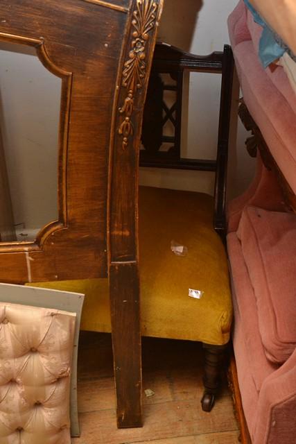 Appraisal: AN EDWARDIAN BEDROOM CHAIR