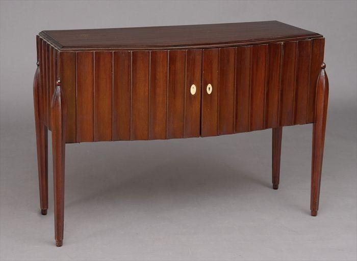 Appraisal: AMERICAN ART DECO ROSEWOOD SERPENTINE-FRONTED SIDEBOARD x x in