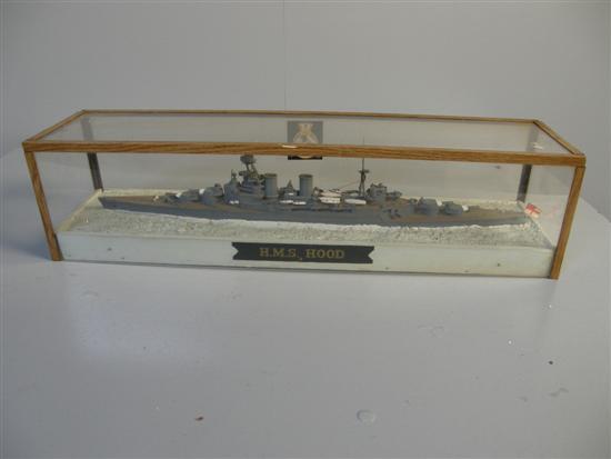 Appraisal: Model of the H M S Hood on plinth base