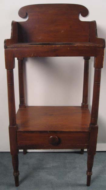 Appraisal: A th C Pine Wash Stand having a three-side shaped