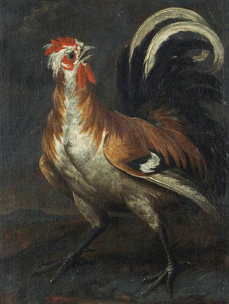 Appraisal: Circle of Paul de Vos - A rooster in a