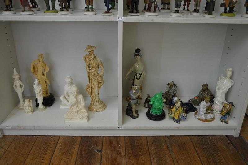 Appraisal: LARGE COLLECTION OF ASIAN RESIN PORCELAIN FIGURES