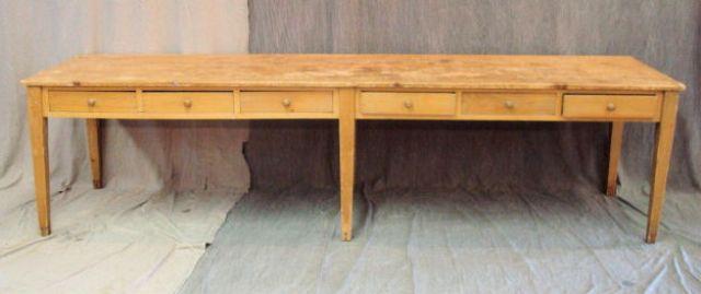 Appraisal: Drawer Harvest Table From an East th Street NYC apartment