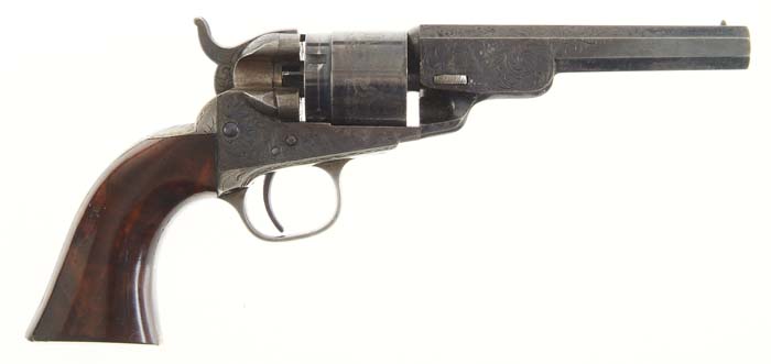 Appraisal: ENGRAVED COLT - OCTAGON BARREL CONVERSION REVOLVER Cal RF SN