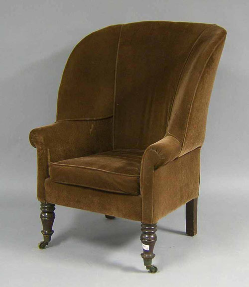 Appraisal: Chippendale style easy chair together with a Sheraton easy chair