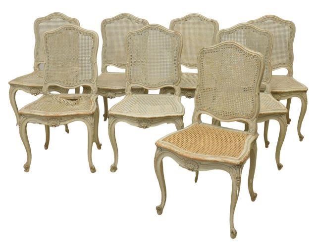 Appraisal: lot of French Provincial Louis XV style chairs early th