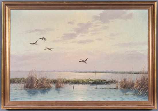 Appraisal: G van der Velde American th century Ducks in Flight