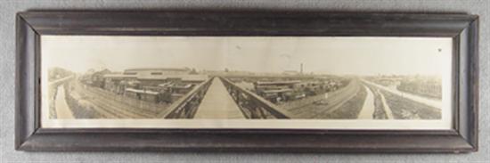 Appraisal: Panoramic Photo of N W Shops Roanoke Virginia Circa Photo