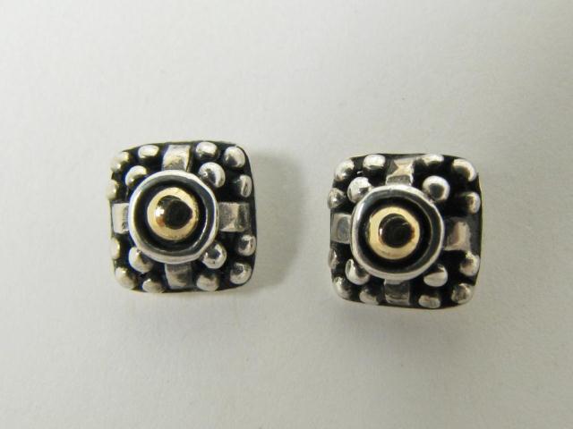 Appraisal: Pair of lady's designer John Hardy earrings in sterling silver