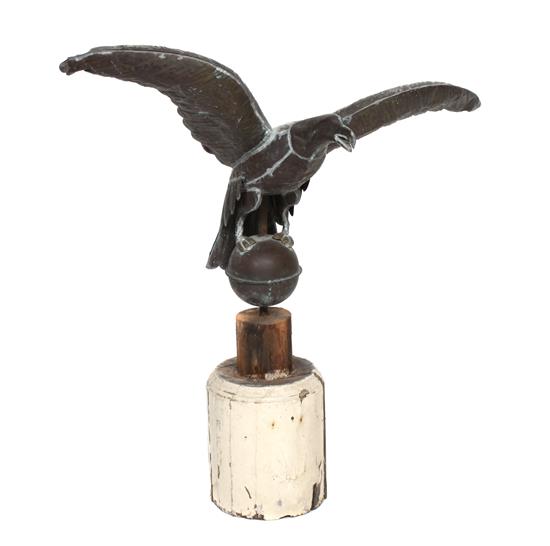 Appraisal: Sale Lot A Tin Eagle Post Finial Height inches overall