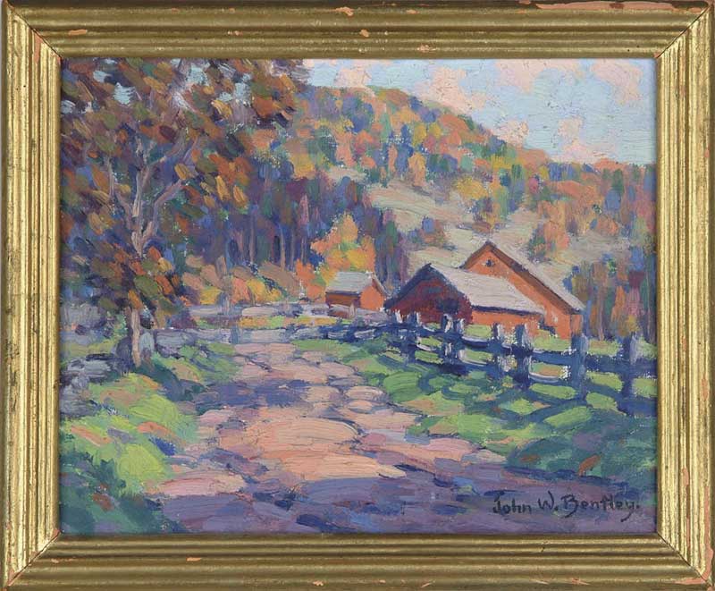 Appraisal: JOHN WILLIAM BENTLEY American - EARLY OCTOBER Oil on board