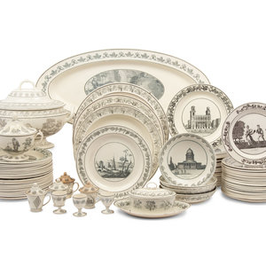 Appraisal: A Large and Extensive Creil Montereau Dinner Service Creil and