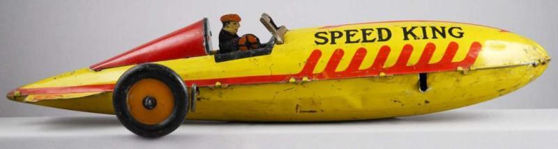 Appraisal: Marx Tin Wind-Up Speed King Race Car Toy Description Circa