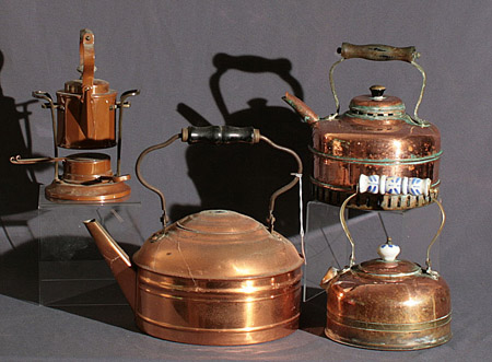 Appraisal: Assembled Graduated Set of Four Copper Teapots th Century Overall