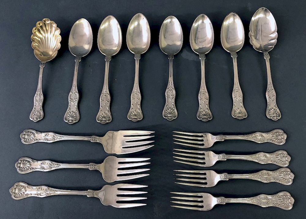 Appraisal: Sterling Silver Kings Pattern Tableware Miscellaneous sterling silver Kings pattern