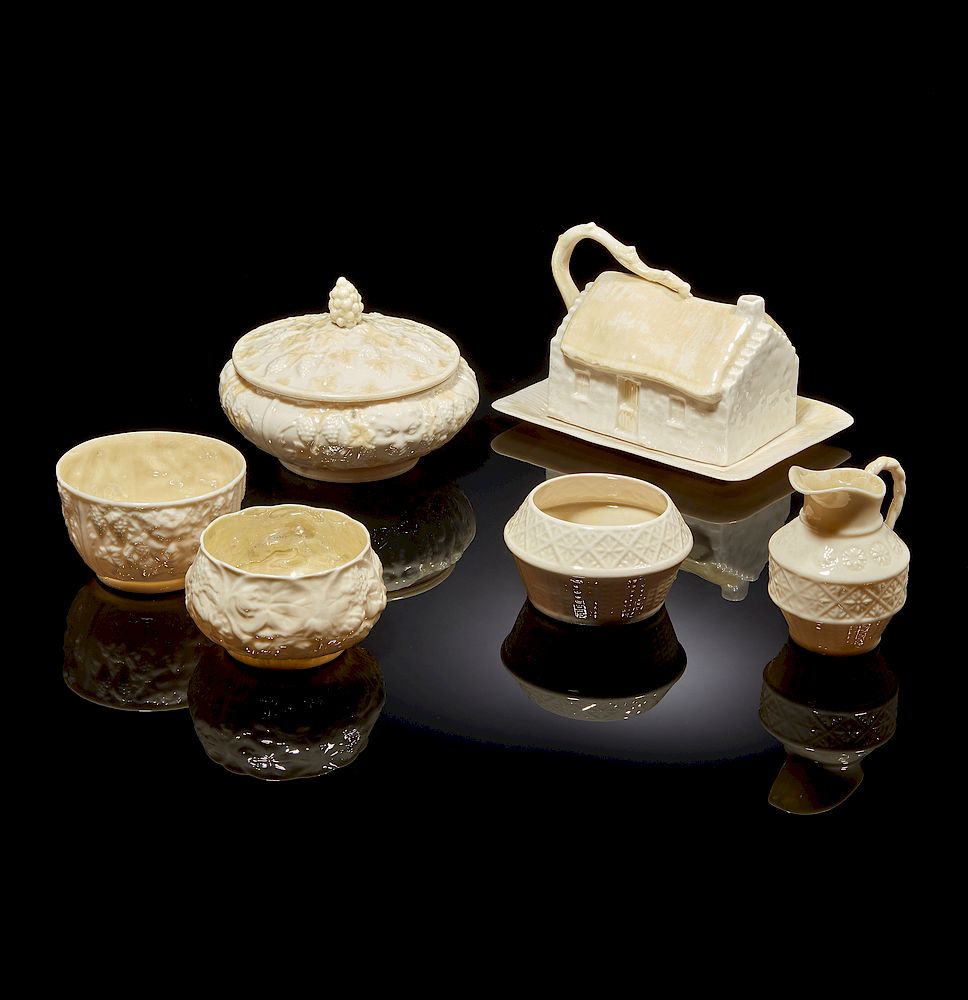 Appraisal: Assorted Belleek Porcelain Items Assorted Belleek porcelain items comprising a