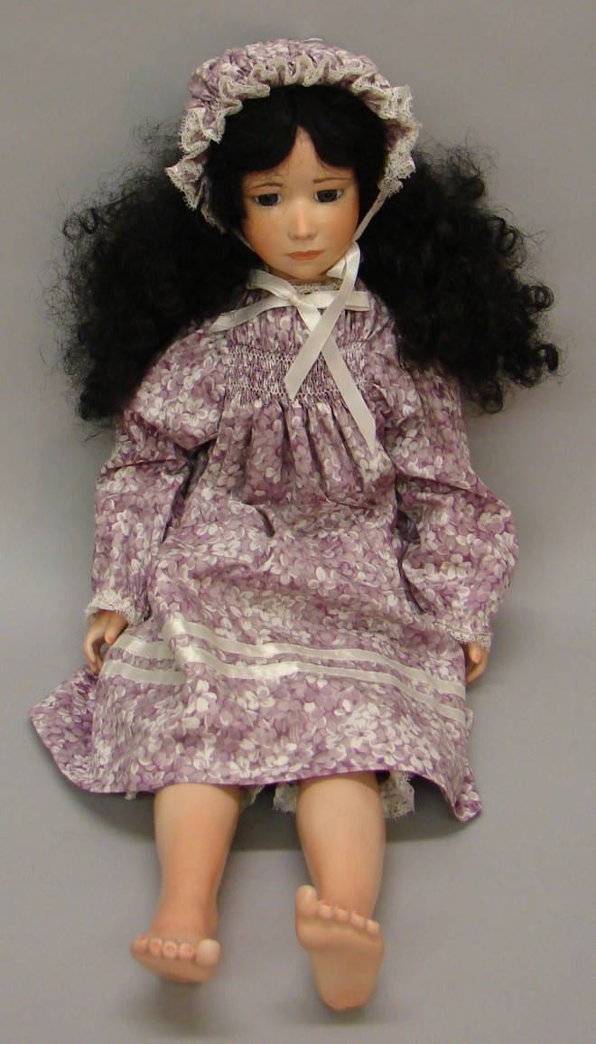 Appraisal: Wax over porcelain lady doll by Mary K McComm designed