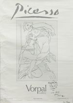 Appraisal: Signed Poster from Pablo Picasso - Picasso poster from the