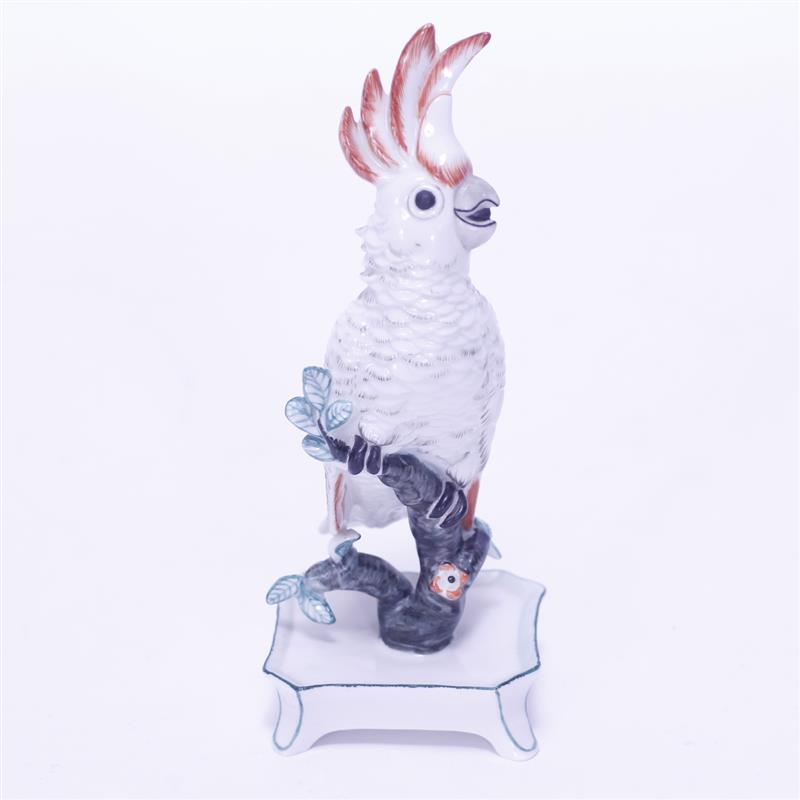 Appraisal: Nymphenburg Porcelain Figure of a Cockatoo with Orange Accent Feathers