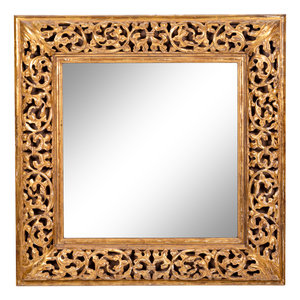 Appraisal: A Continental Giltwood Mirror th Century Height x width inches