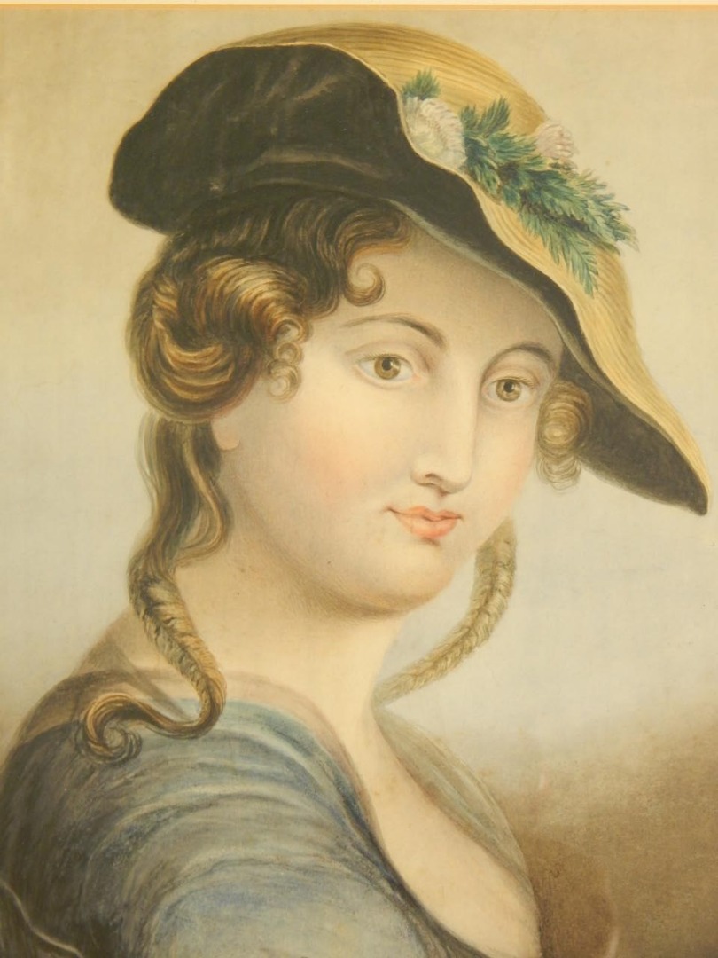 Appraisal: N J Kelsey Portrait of a lady wearing a bonnet