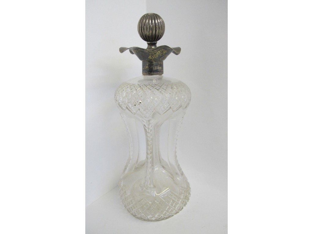 Appraisal: Silver mounted decanter Sheffield