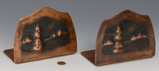 Appraisal: Pr Albert Berry Arts Crafts Copper Bookends Pair of Albert