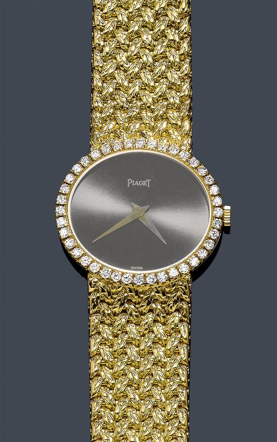 Appraisal: A LADY'S DIAMOND AND GOLD WRISTWATCH PIAGET 's Yellow gold