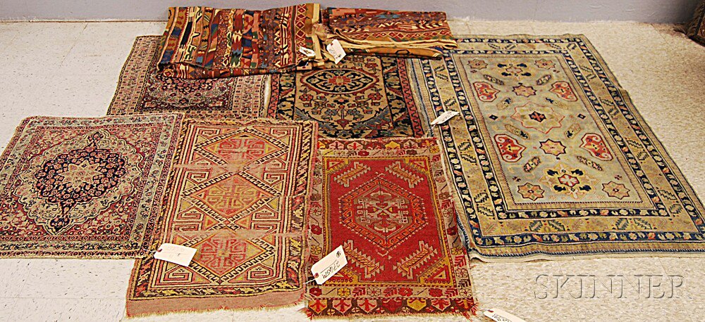 Appraisal: Six Rugs and a Pair of Printed Liberty of London