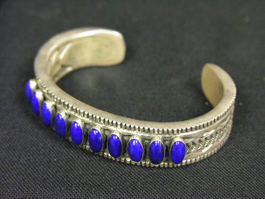 Appraisal: ANDERSON PARKETT HEAVY STERLING BRACELET New Mexico Rancher and Silversmith