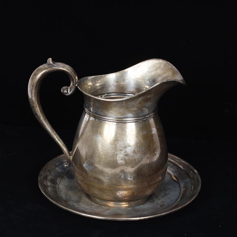 Appraisal: Sterling silver Manchester Silver Co RI water pitcher and sterling