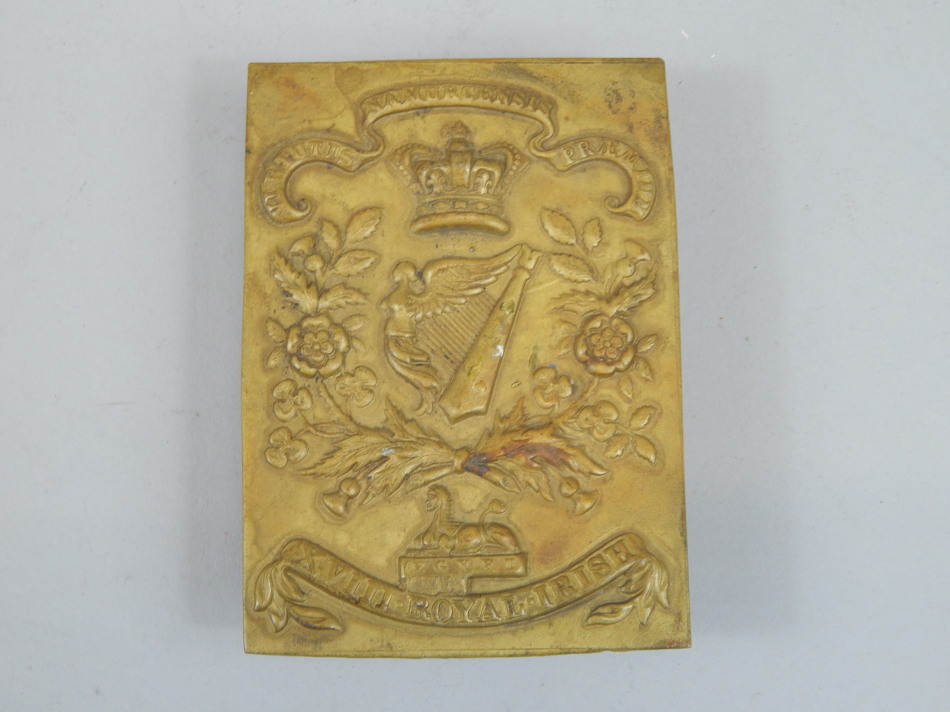 Appraisal: A military related gilt metal badge for the th Royal