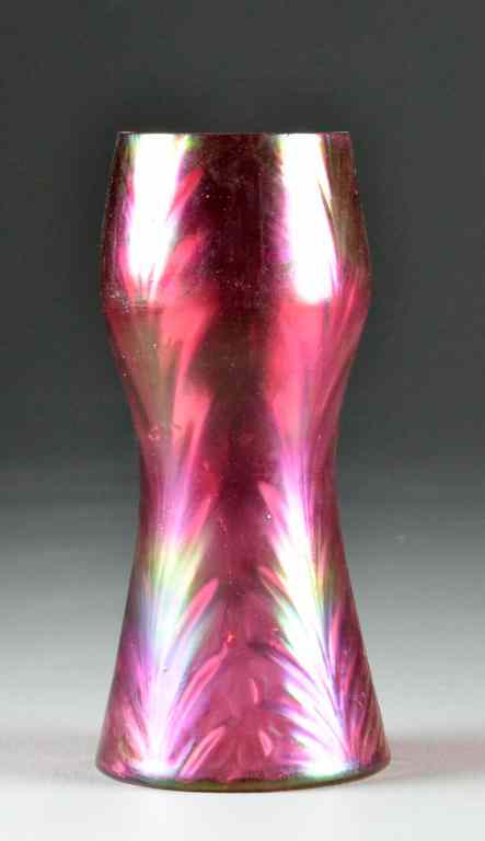 Appraisal: Loetz Art Glass VaseIn cranberry iridescent glass signed Loetz Austria