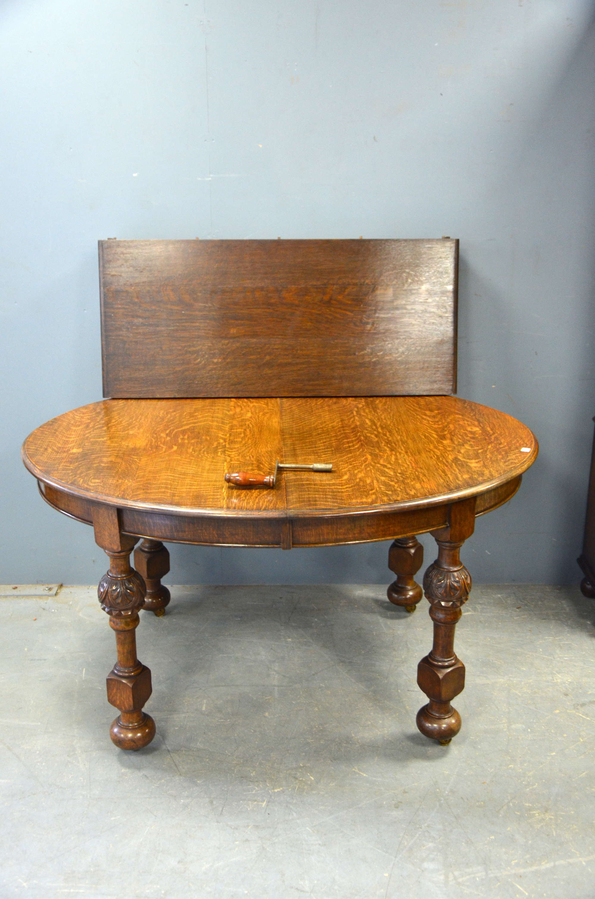 Appraisal: Oak oval dining table and set of four dining chairs