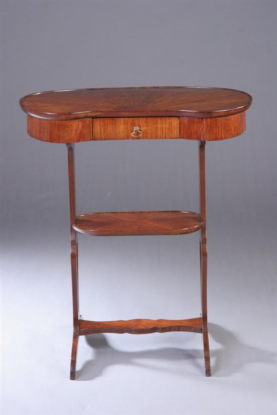 Appraisal: FRENCH KINGWOOD KIDNEY-FORM SIDE TABLE late th early th century