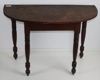 Appraisal: Pair Of New England Sheraton D Shaped Banquet Table Ends