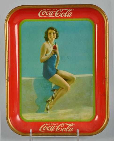 Appraisal: Coca-Cola Serving Tray Description Two strong dents near eyes some