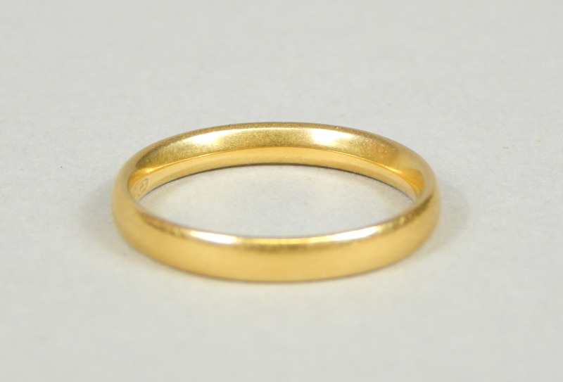 Appraisal: A ct gold wedding band g all in