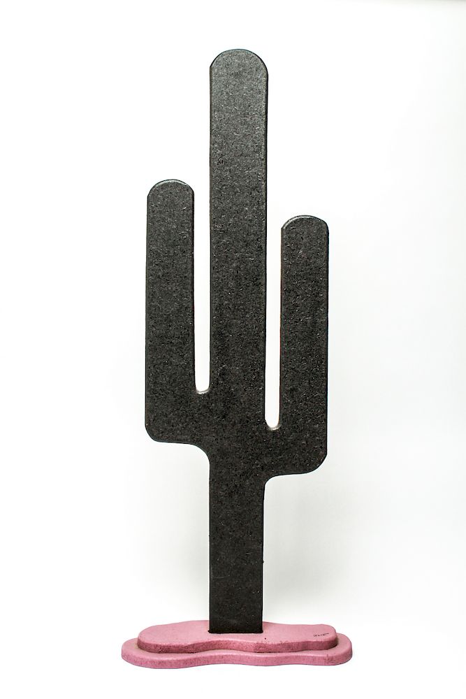 Appraisal: Modern Southwestern Signed Cactus Sculpture Modern Southwestern folk art cactus