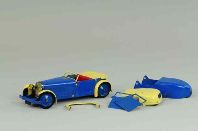 Appraisal: MECCANO TWO SEAT SPORTS CAR England c 's beautiful blue